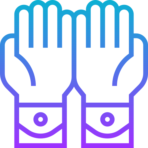 Gloves Meticulous Gradient icon