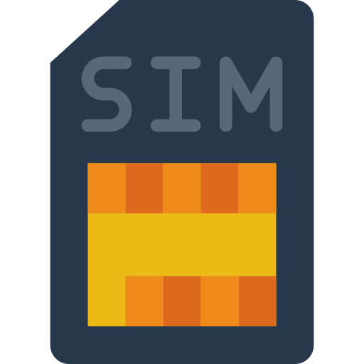 Sim card prettycons Flat icon