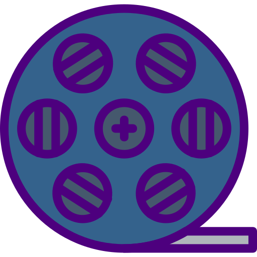 Movie reel prettycons Lineal Color icon