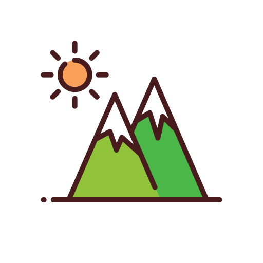 Montañas Good Ware Lineal Color icono