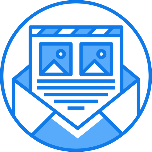 Letter Justicon Blue icon