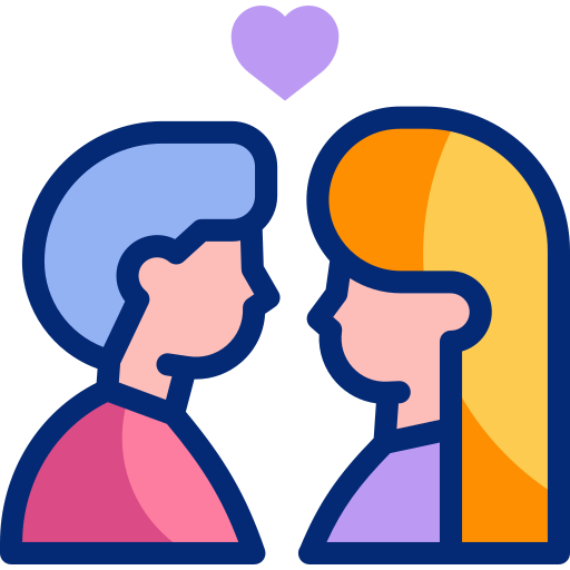 Kissing Basic Accent Lineal Color icon