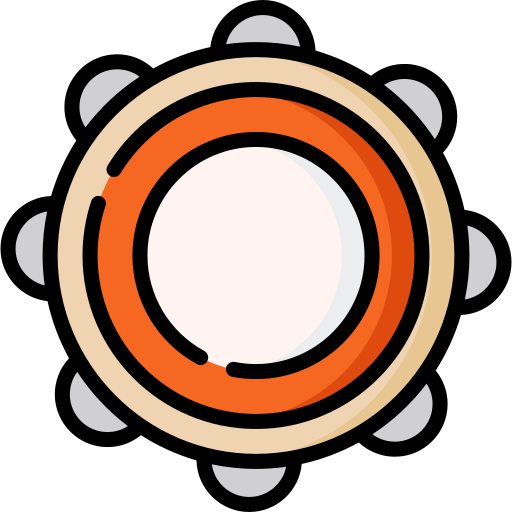 Tambourine Special Lineal color icon