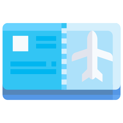 Plane ticket Justicon Flat icon