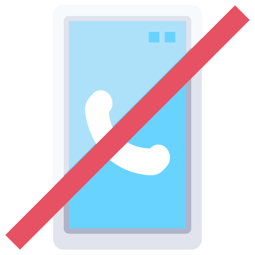 No phone Justicon Flat icon