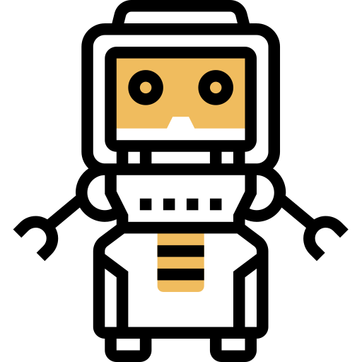 Robot Meticulous Yellow shadow icono