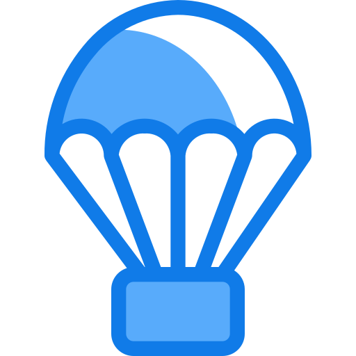 parachute Justicon Blue icoon