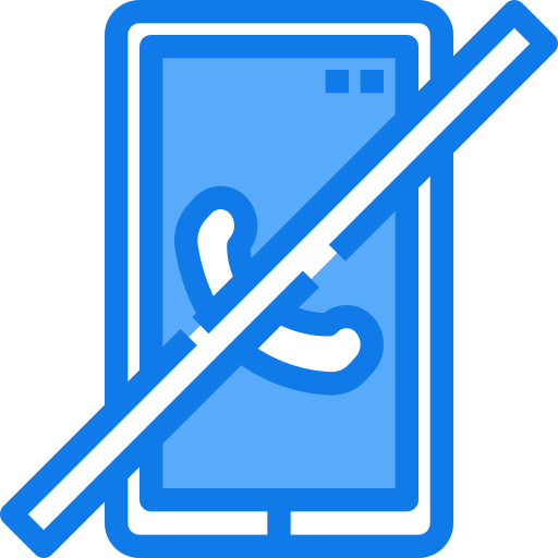 No phone Justicon Blue icon