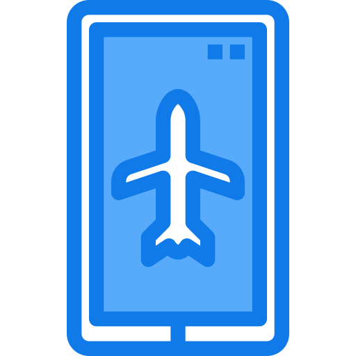 Airplane mode Justicon Blue icon