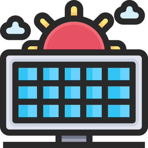 Solar panel Justicon Lineal Color icon