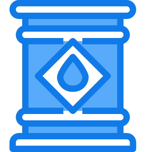 baril de pétrole Justicon Blue Icône