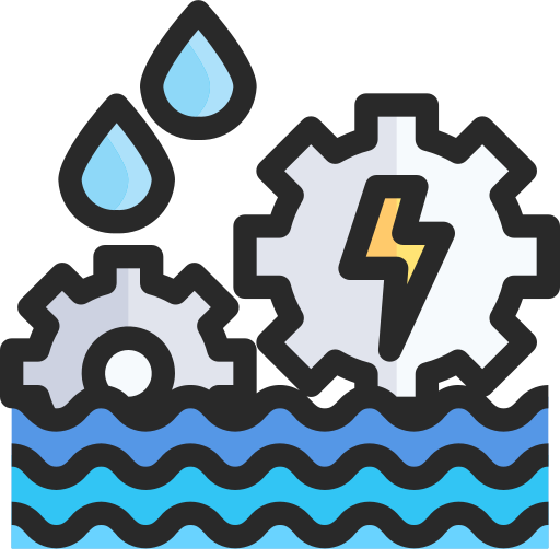 Hidroelectricidad Justicon Lineal Color icono