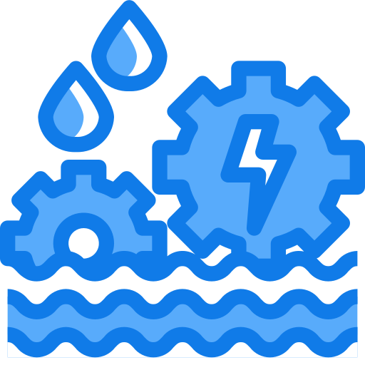 水力発電 Justicon Blue icon