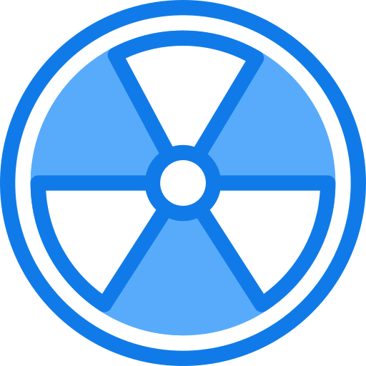 energía nuclear Justicon Blue icono