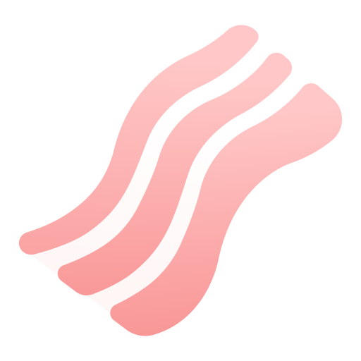 Bacon MaxIcons Gradient Ícone