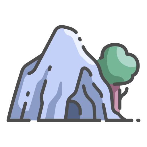 동굴 MaxIcons Lineal color icon