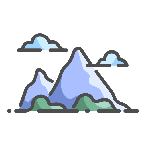 Mountain MaxIcons Lineal color icon