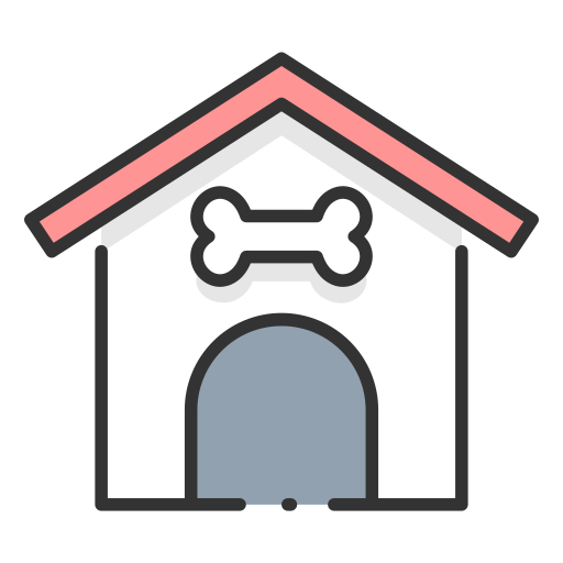 Casa de perro MaxIcons Lineal color icono