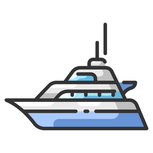 Yacht MaxIcons Lineal color icon