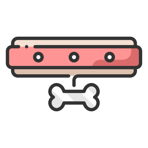 Pet collar MaxIcons Lineal color icon