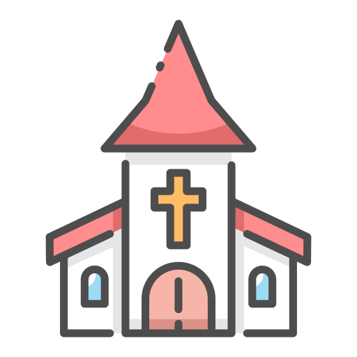 Iglesia MaxIcons Lineal color icono