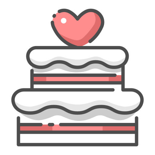 torta nuziale MaxIcons Lineal color icona