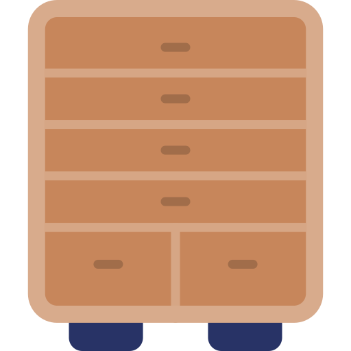 Chest of drawers Generic color fill icon