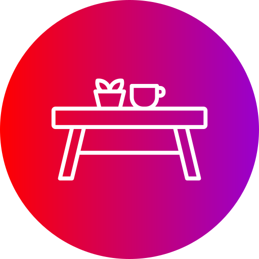 mesa auxiliar Generic gradient fill icono
