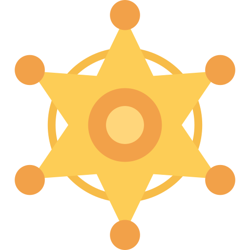 insignia del sheriff Generic color fill icono