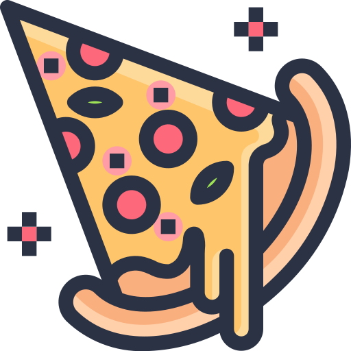 Pizza Justicon Lineal Color icono