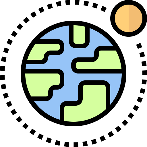Tierra Justicon Lineal Color icono