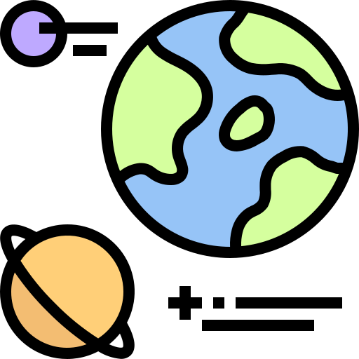 planeta Justicon Lineal Color ikona