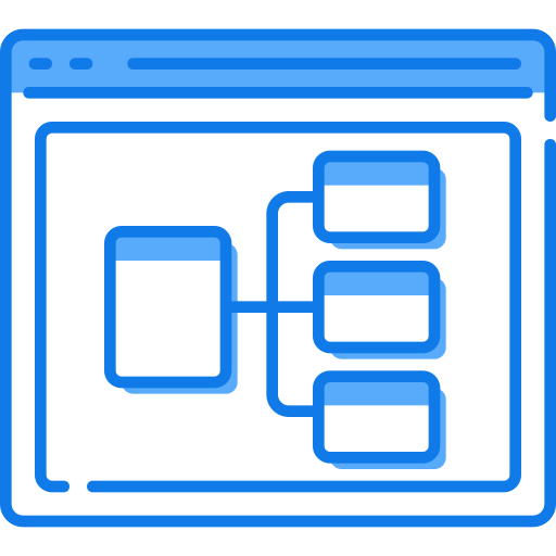 organigramme Justicon Blue Icône