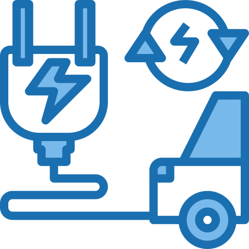 Electric car Phatplus Blue icon