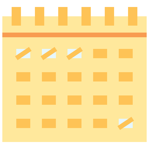Calendario Justicon Flat icono