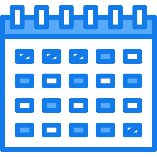 Calendar Justicon Blue icon
