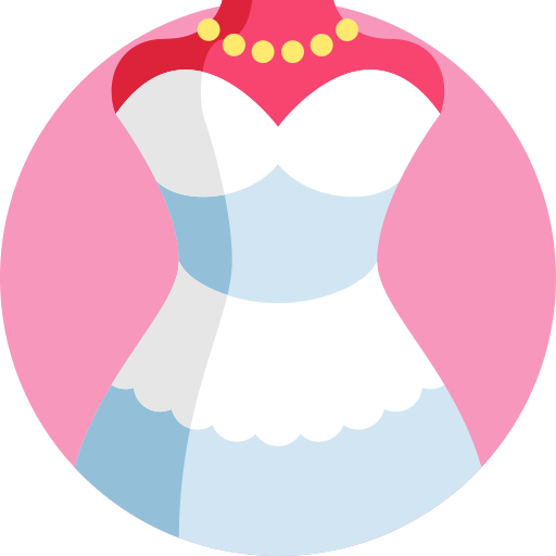 vestido de novia Detailed Flat Circular Flat icono
