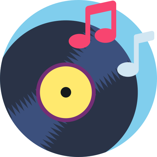 vinyl Detailed Flat Circular Flat icoon