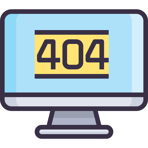 error 404 Justicon Lineal Color icono