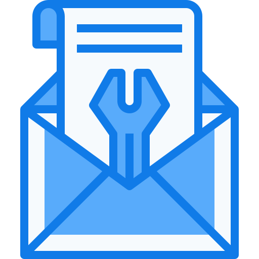 Mail Justicon Blue icon