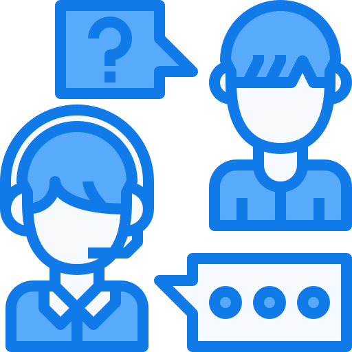 Customer service Justicon Blue icon