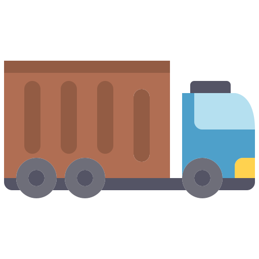 Cargo truck Justicon Flat icon