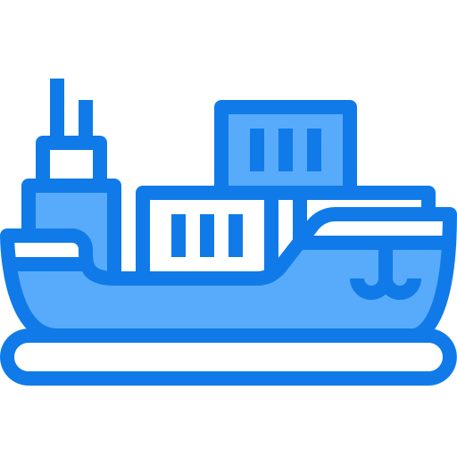 Cargo ship Justicon Blue icon