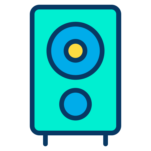 pudełko głośnikowe Kiranshastry Lineal Color ikona