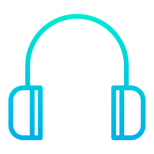 Headphones Kiranshastry Gradient icon