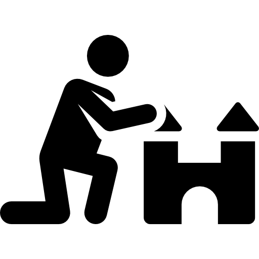 Sand castle Pictograms Fill icon