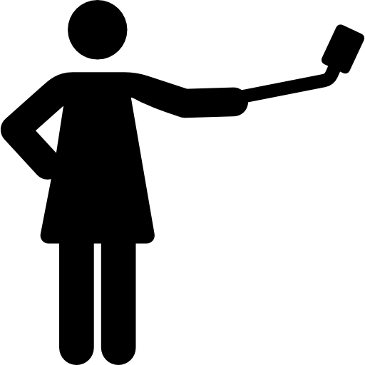 Selfie Pictograms Fill icon