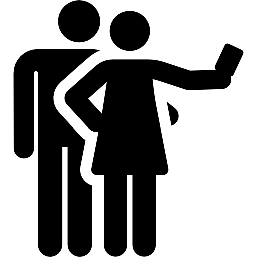 Selfie Pictograms Fill icon