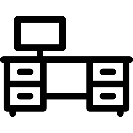 mesa Basic Rounded Lineal Ícone