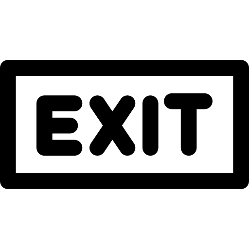 Exit Basic Rounded Lineal icon